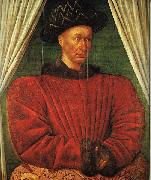 Jean Fouquet Charles VII of France oil on canvas